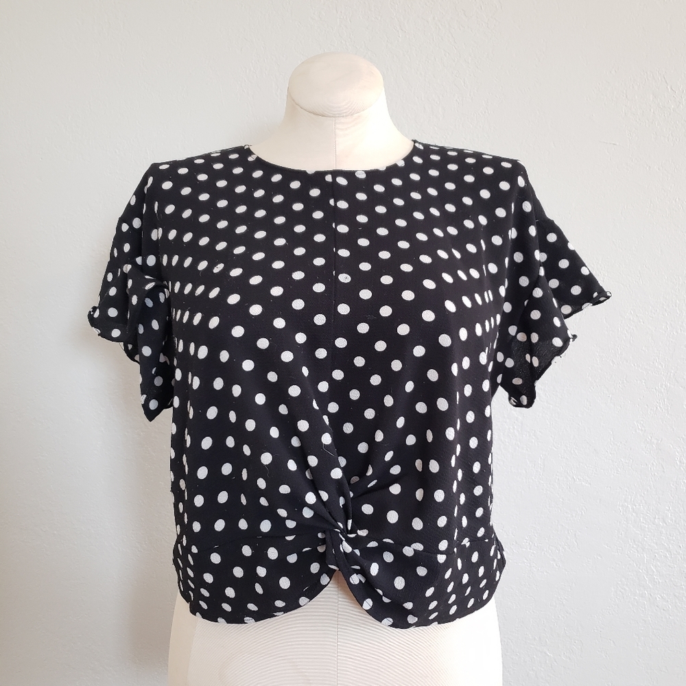 Lush Polk Dot Crop Top